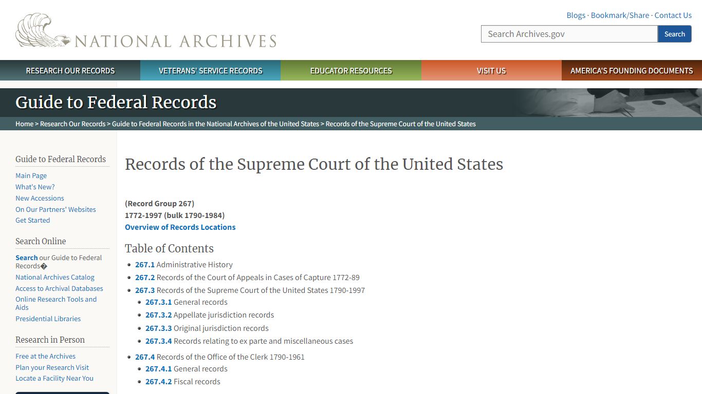 Records of the Supreme Court of the United States - National Archives